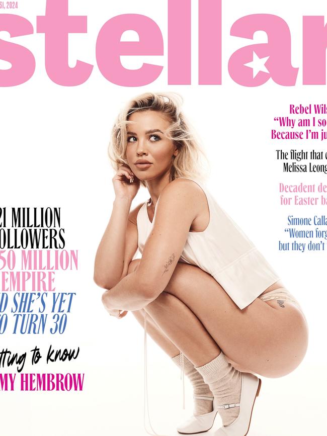 Tammy Hembrow features on the latest cover of Stellar, out on Sunday. Picture: Stellar