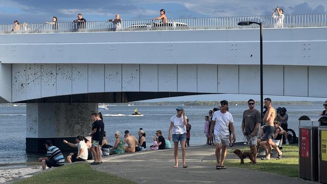 Big crowds of onlookers. Picture: Kathleen Skene