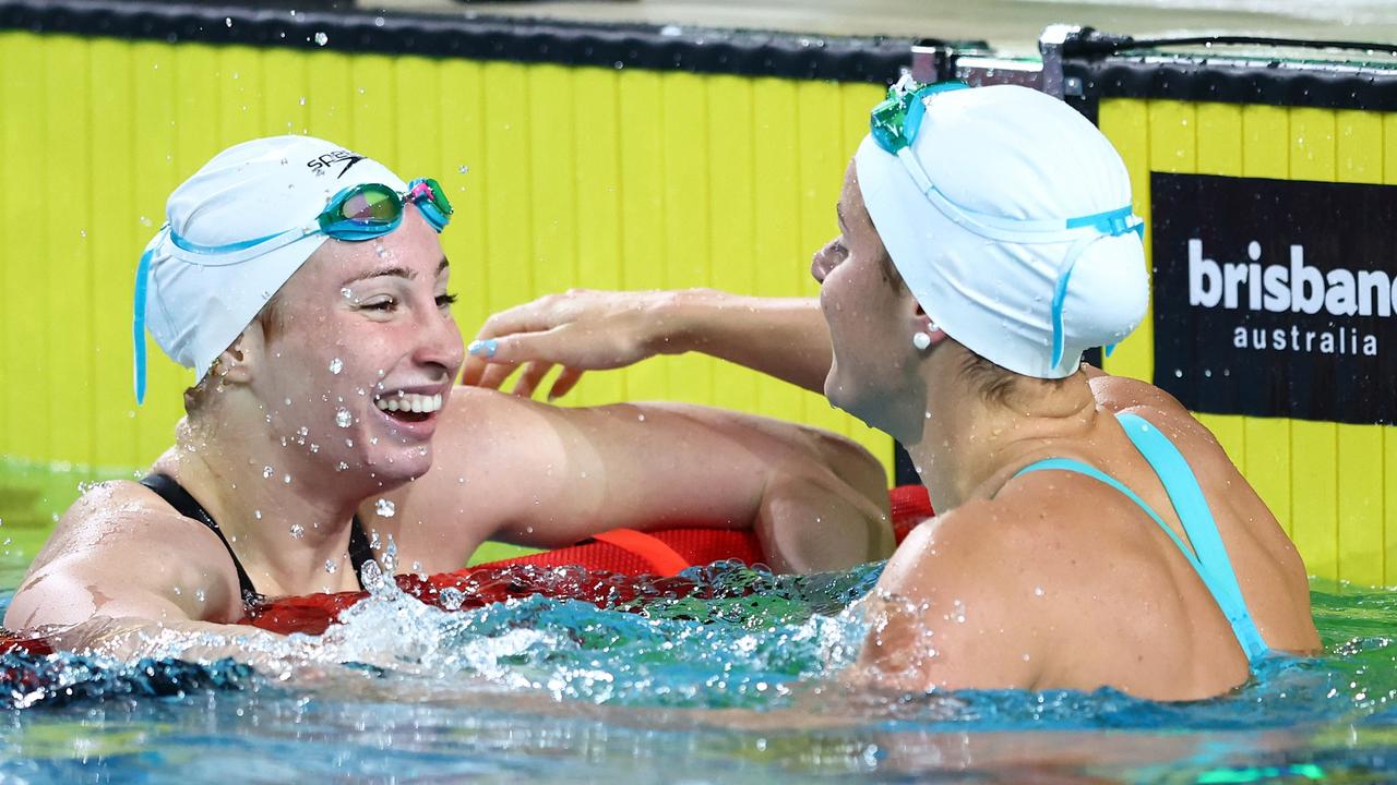 Mollie O’Callaghan blitzed the 100m backstroke but she might not swim it in Paris. (Photo by Chris Hyde/Getty Images)