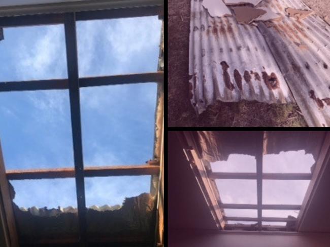 Bogus tradies left these massive holes in the roof of a Mt Eliza pensioner.