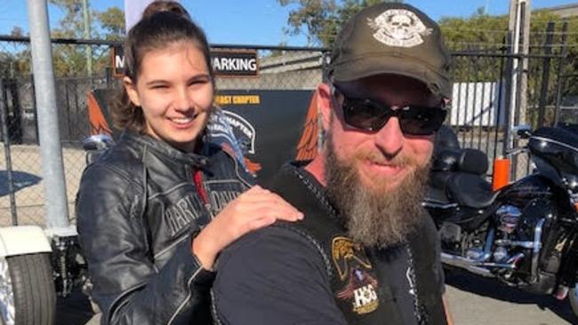 Brooke Kaluzyn with Stuart Love preparing for the annual Ride For Love which raises money for the Childhood Cancer Support services.