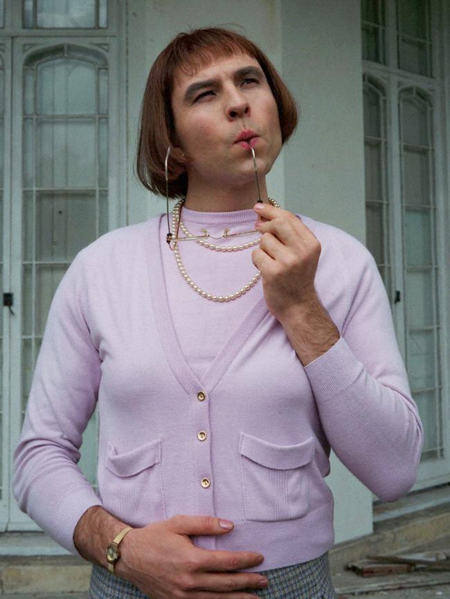 David Walliams in character in scene from TV show Little Britain.