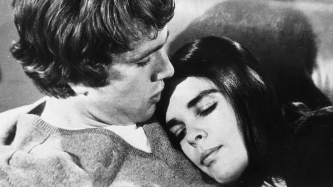 Ryan O'Neal and Ali McGraw in the 1970 film Love Story.
