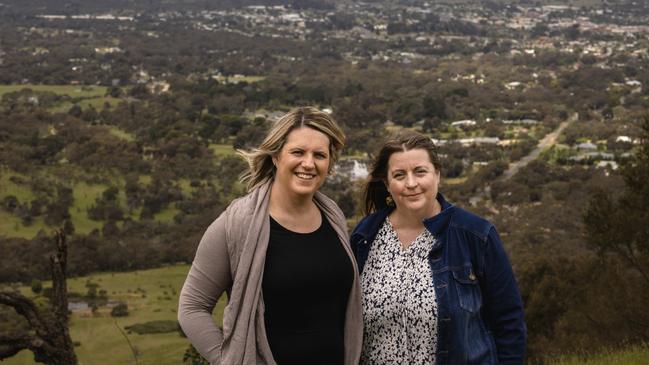 Tammie Meehan and Carly McKinnis are founders of One Red Tree Resource Centre that provides mental health services to families and young people across western Victoria. Picture: Nicole Cleary