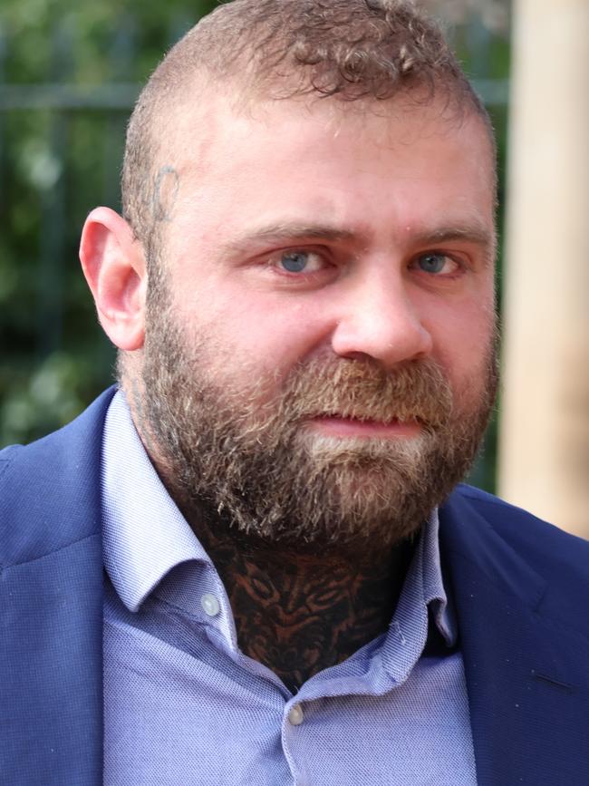 Former Australian Defence Force member Nathan Lazarus outside court. Picture: Blake Foden