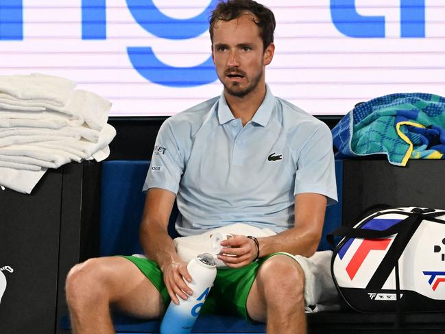 Daniil Medvedev has been knocked out of the Australian Open. Picture: Paul Crock / AFP