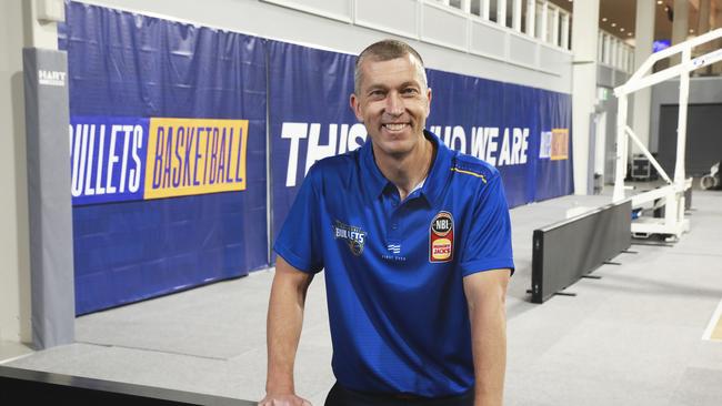 Andrej Lemanis at the Brisbane Bullets new home at the Queensland State Netball Centre in Nathan.