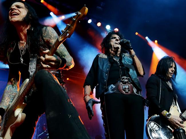 Alice Cooper performs at Brisbane Entertainment Centre. Picture: Mark Calleja/AAP