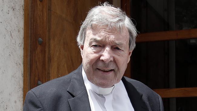 Cardinal George Pell pictured outside his home near the Vatican on Wednesday. Picture: Supplied