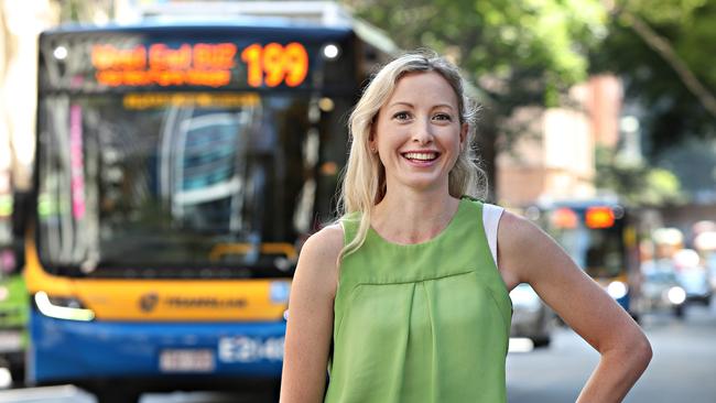 Commuter Rebecca Topp, from The Gap, hopes to see more buses serving the suburbs. Picture: Annette Dew