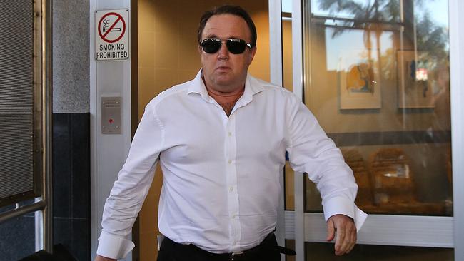 FRAUD Job - Mick Featherstone leaves the watch house in Brisbane.