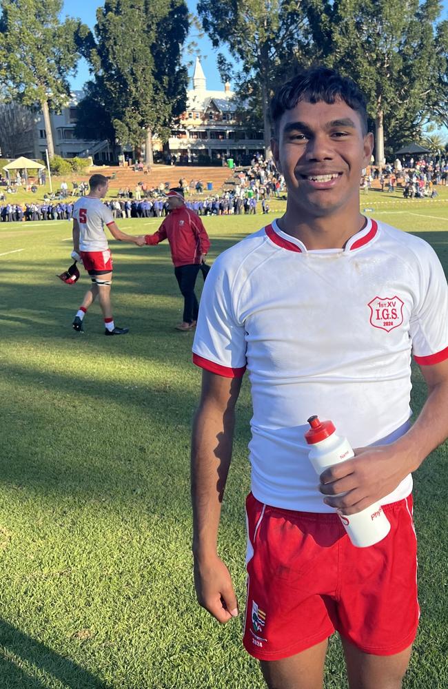 Amaziah Murgha of IGS. GPS First XV rugby, Toowoomba Grammar School v Ipswich Grammar School.