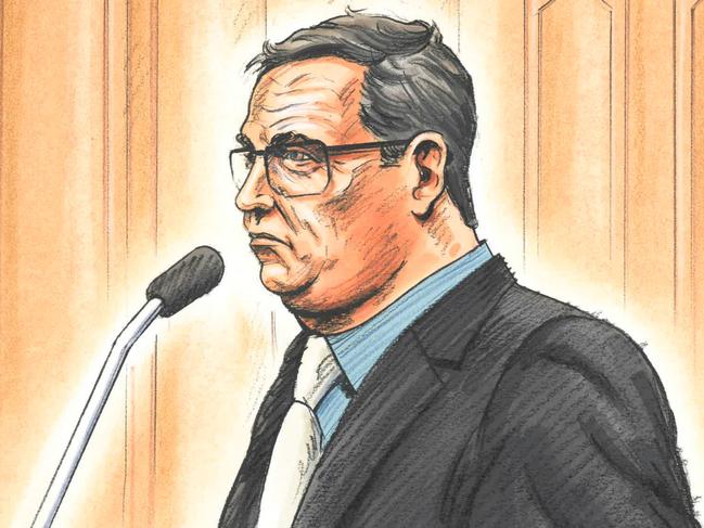 Greg Lynn proclaimed: ‘I am innocent of murder’. Picture: Court sketch by Paul Tyquin