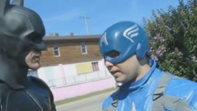 John Buckland (Batman) and Troy Marcum (Captain America)