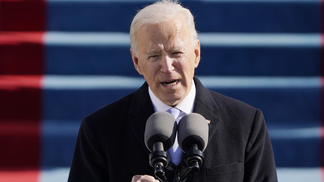 President Joe Biden promised Americans that his administration will “master” the “rare and difficult hour” the US currently finds itself in. Picture: Patrick Semansky-Pool/Getty Images