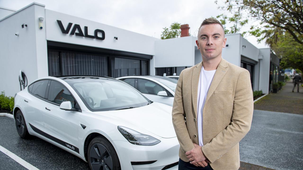 Aaron Hickmann at his offices and factory at Kent Town, then branded Valo, in 2022. Picture Mark Brake