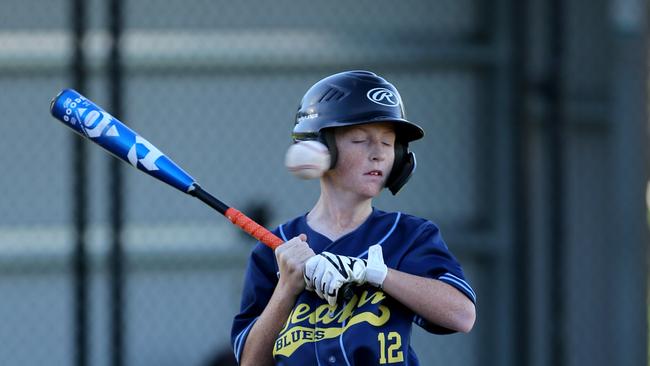 Junior baseball spread - Deakin Blues v Guild-Lara.  Picture: Mike Dugdale