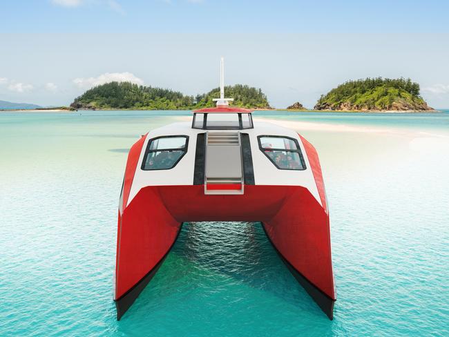 The specially designed 17m catamaran donned Wildcat will be a spectacle to behold in its bright red colours. Picture: Supplied