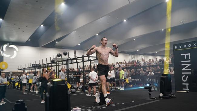 10000 athletes put their fitness to the test in a massive Hyrox competition this weekend (14-15 Dec) at Melbourne Exhibition and Convention Centre. Simon Thompson crossed the line in 58:58. Picture Valeriu Campan