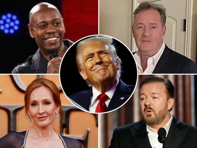 Dave Chappelle, KJ Rowling, Ricky Gervais, Piers Morgan and Donald Trump