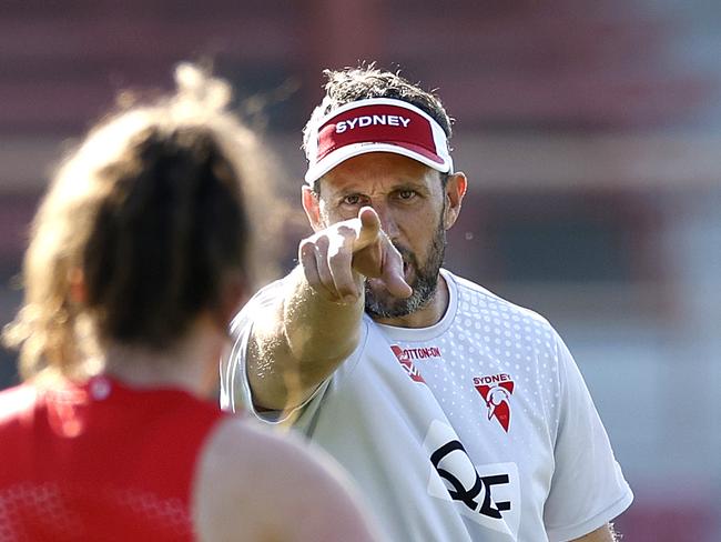 Nick Davis during the Sydney Swans AFLW team training ahead of the Sydney Derby, Round 1 of the AFLW season for 2023. Photo by Phil Hillyard(Image Supplied for Editorial Use only - **NO ON SALES** - Â©Phil Hillyard )
