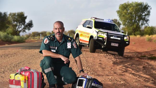 Paramedic Paul Reeves has a strict exercise regimen to help prepare him for the challenges his job presents each day. Picture: Chloe Erlich