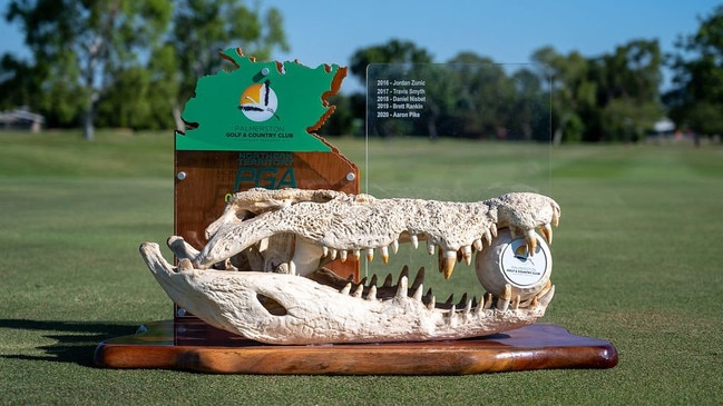 The NT PGA Championship trophy.