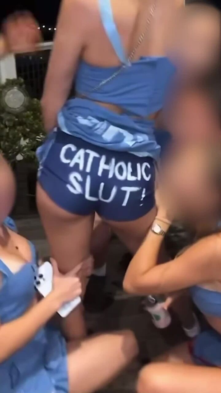 Private schoolgirls in explicit 'Catholic slut' video