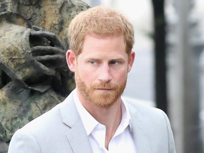 DUBLIN, SCOTLAND - JULY 11:  Prince Harry, Duke of Sussex and Meghan, Duchess of Sussex view the Famine Memorial on the bank of the River Liffey during their visit to Ireland on July 11, 2018 in Dublin, Ireland.  (Photo by Chris Jackson/Getty Images)