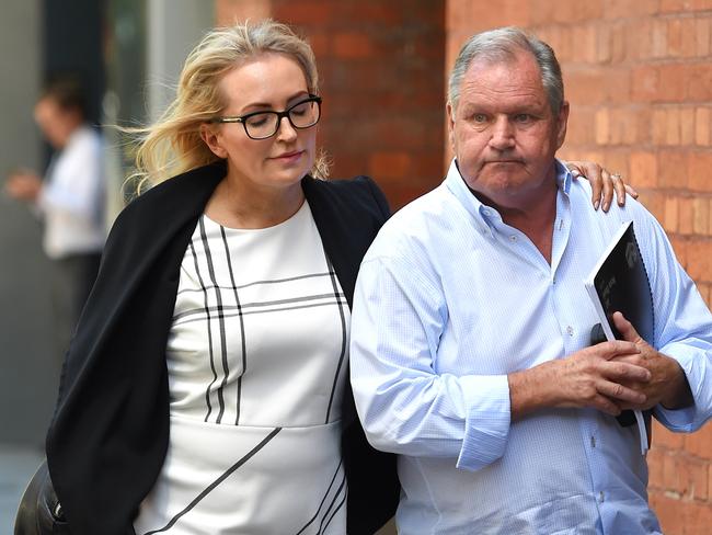 Emma Page-Campbell with husband Robert Doyle. Picture: Nicole Garmston