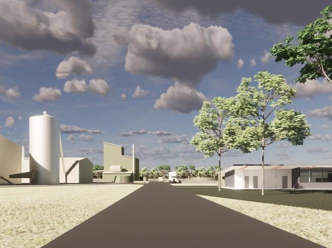 The Green Triangle Pellet Mill will be located off the intersection of Riddoch Highway, Airport Road and Hutchinson Road. Picture: Wood Beca