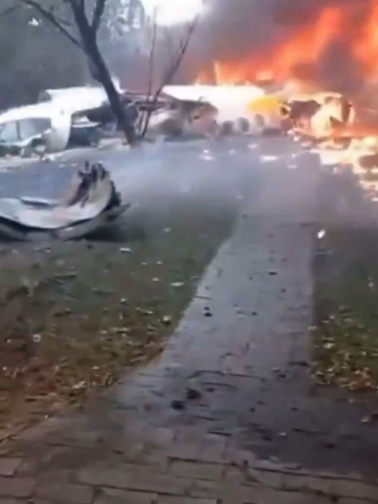 The jet literally fell from the sky in Vinhedo, a municipality in the state of Sao Paulo in Brazil.