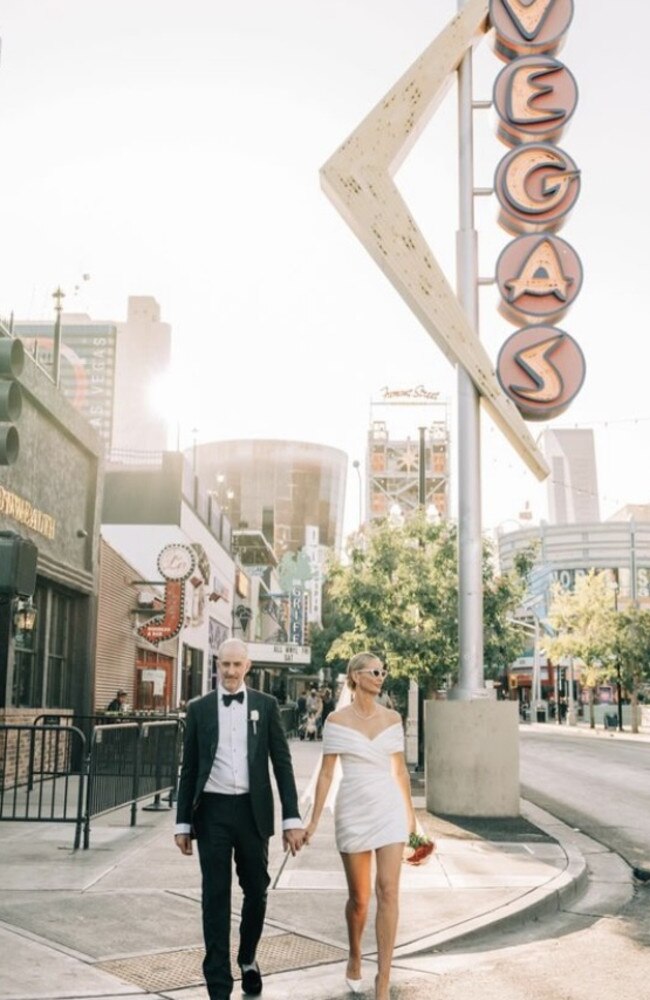 Ogilvy and Laughlin on their wedding day. Picture: Instagram