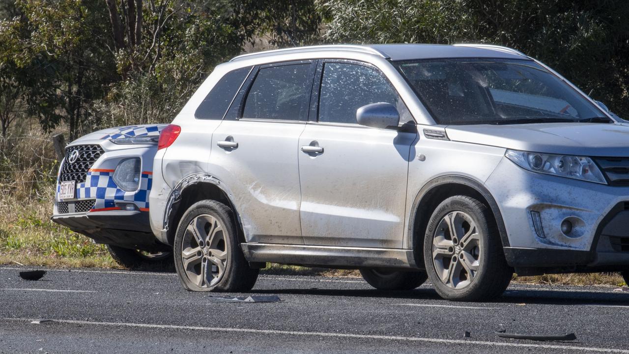 A third vehicle sustained minor damage to its rear driver’s side panel after it was clipped in the crash. Picture: Nev Madsen.