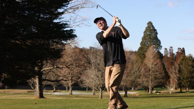 Amateur golfer Christopher Macartney at the Blackheath Golf Club where he scored not one, but two holes-in-one in one day.