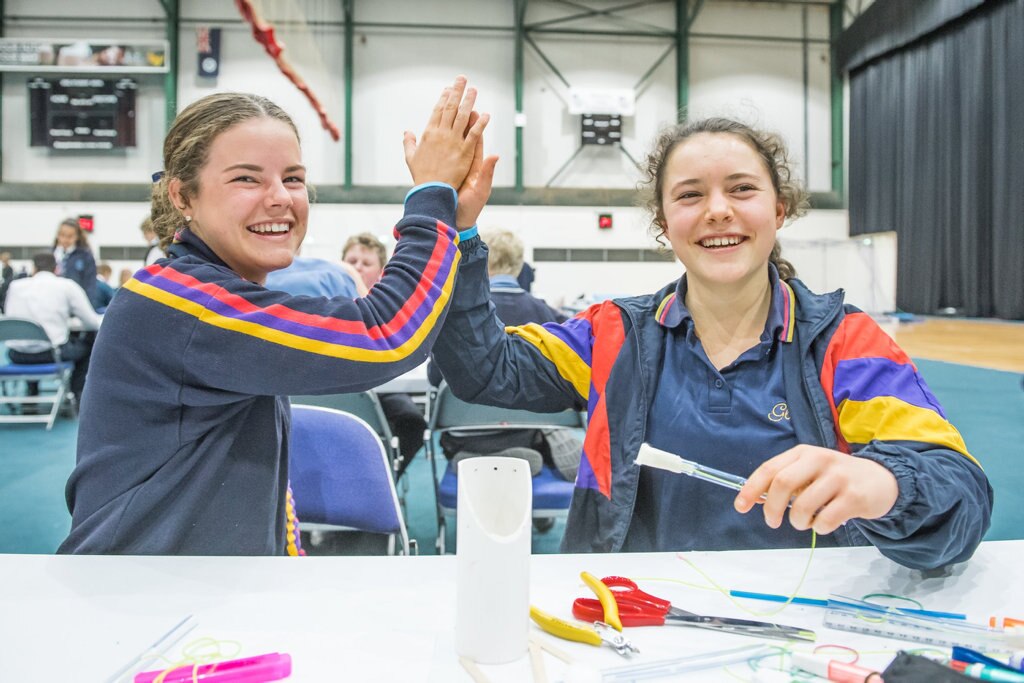 The Glennie School students Laura Hunt (left) and Tori Gallegos. Picture: USQ Photography,David Martinelli