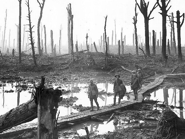 The devastation on the Western front after The Somme campaign in 1916. Picture: Australian War Memorial