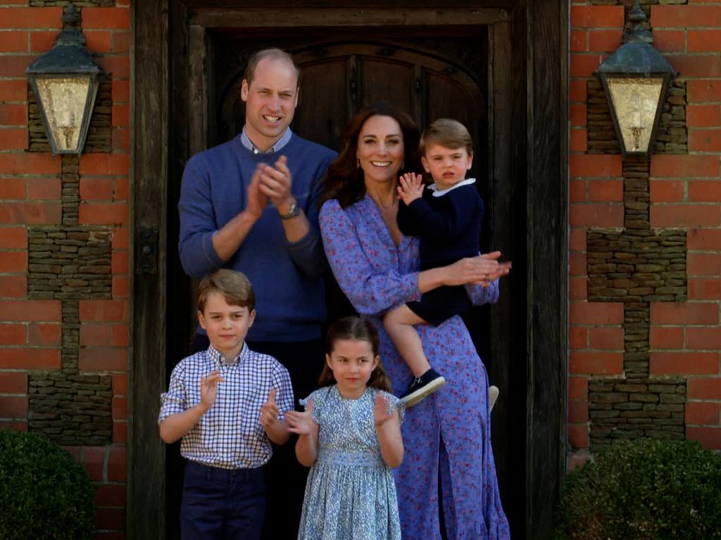 The whole family stunned in this carefully curated photo shoot, subtly matching in hues of blue. Picture: Getty Images