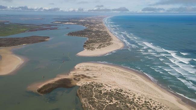 The Murray Mouth from above.