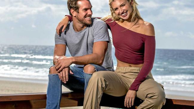 Australian swimmer James Roberts and his partner/best friend influencer Gabby Epstein are each other's best friends. Picture: Jerad Williams