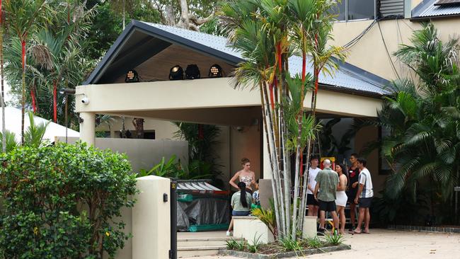 Paramount+ Australia is currently filming a new reality television series at Hibiscus Lane, Holloways Beach, to show on their networks and streaming services. The film crew have taken over a beachfront home for filming and an adjacent home for production. Picture: Brendan Radke