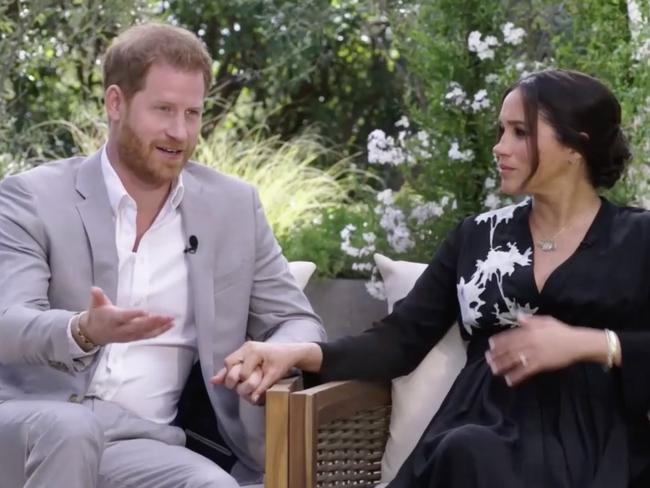 Prince Harry told Oprah he never wanted to produce podcasts until he had to pay for security. Picture: Supplied