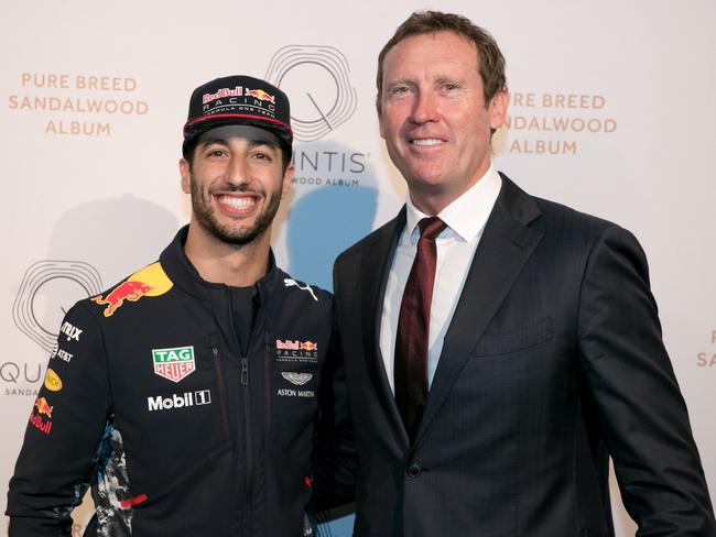 Daniel Ricciardo & Frank Wilson at Quintis launch, Melb 22 Mar