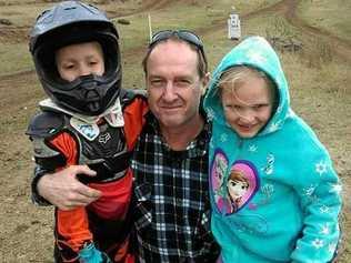 David Routledge with his grandchildren.