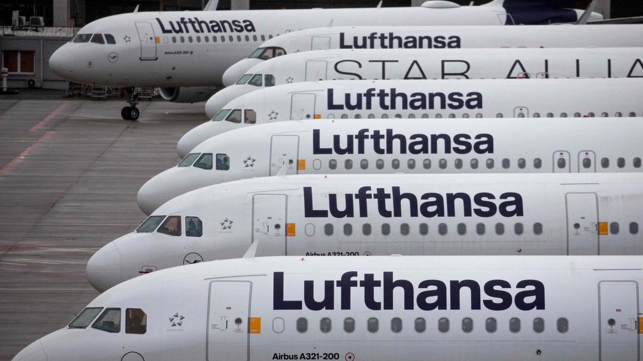 German airline Lufthansa says it’s seeing strong demand for ‘green fares’ offered on routes where aircraft are powered by sustainable aviation fuel. Picture: AFP