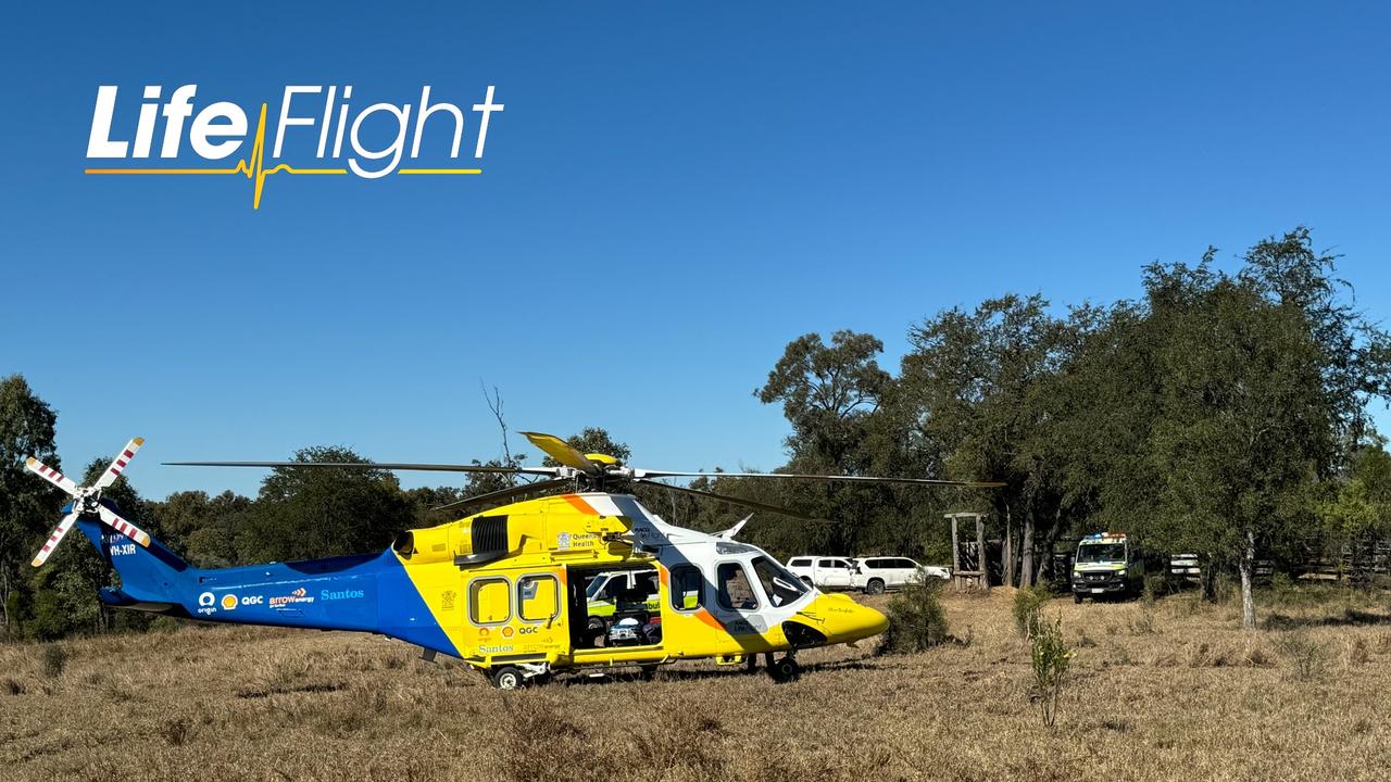 A man was flown to Roma Hospital after an incident involving Livestock on Wednesday afternoon.