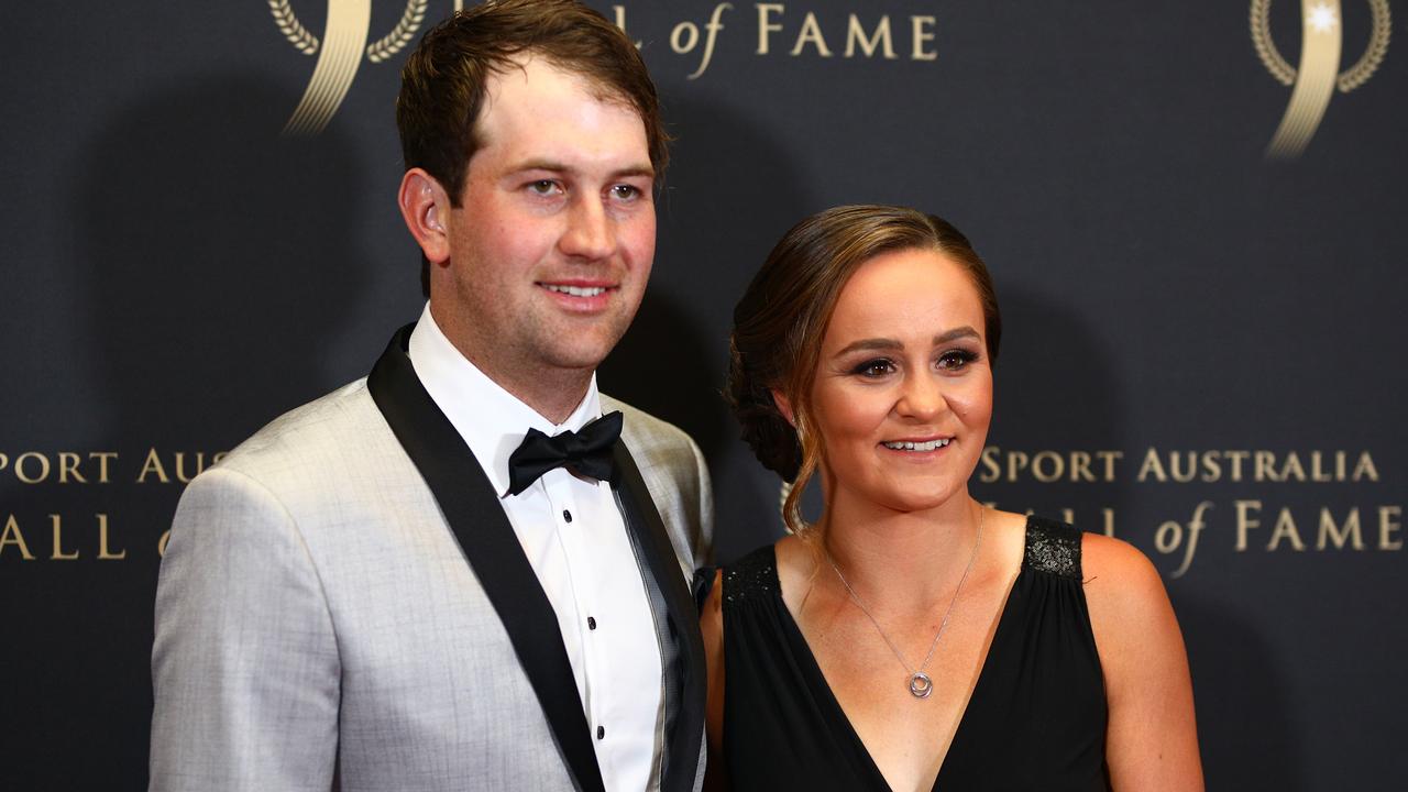 Ash Barty and partner Garry Kissick. (Photo by Graham Denholm/Getty Images)