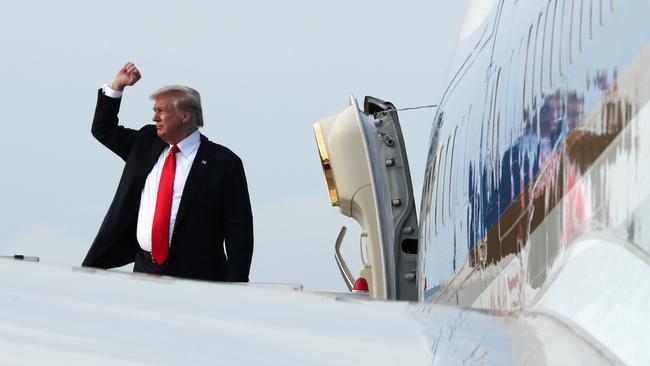 US President Donald Trump boards Air Force One. Picture: Reuters