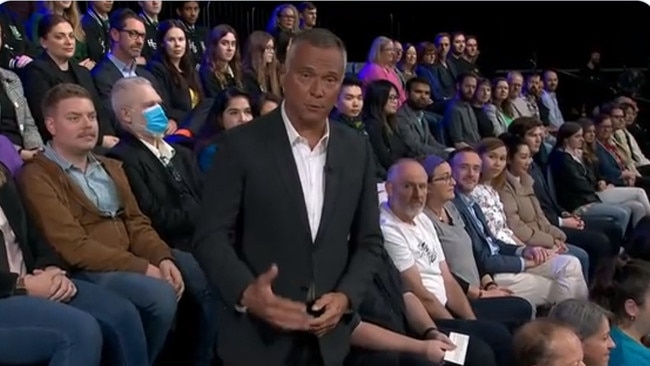 Stan Grant hosting ABC's Q+A program last Thursday, that discussed topics including the Queen's death, the future of the monarchy and colonisation.