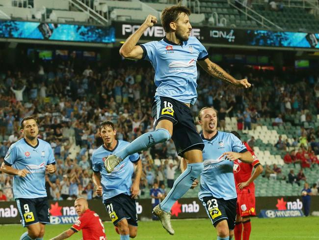 Ninkovic’s goal came not long after Brosque had put them 1-0 up. pic Mark Evans